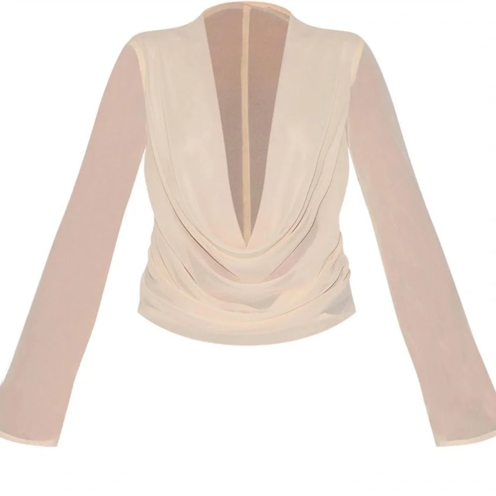 Elegant Cream Draped Blouse- Brand new, never worn. - Picture 3 of 3